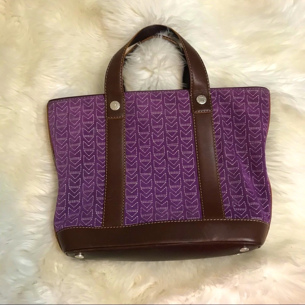 Michael Kors Purple Suede Hangbag Rare Vintage